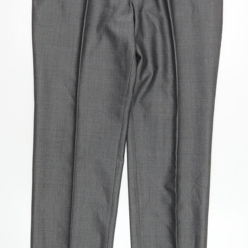 Torre Men’s Grey Formal Dress Trousers 34R Wool Mohair Blend