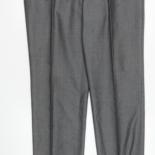 Torre Men’s Grey Wool Blend Pleated Dress Trousers 38R Formal Wedding