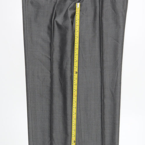 Torre Cerimonia Men's Grey Wool Blend Dress Pants Size 34L