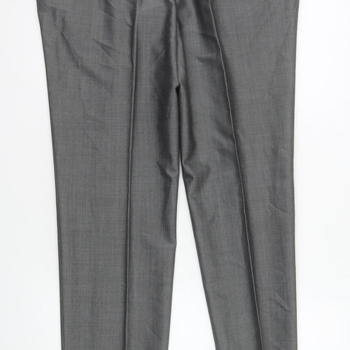 Torre Cerimonia Men's Grey Wool Blend Dress Pants Size 34L