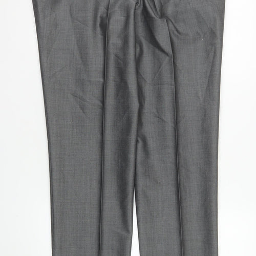Torre Cerimonia Men's Grey Wool Mohair Blend Dress Trousers 36L