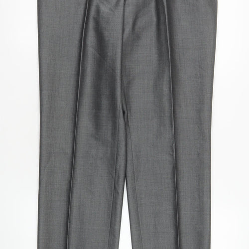 Torre Cerimonia Men's Grey 34R Dress Pants Wool Mohair Blend Formal Trousers