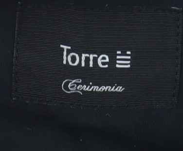 Torre Cerimonia Men's Grey 34R Dress Pants Wool Mohair Blend Formal Trousers