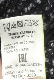 Marks and Spencer Women's Blue Petite Size 8 Long Tweed Overcoat