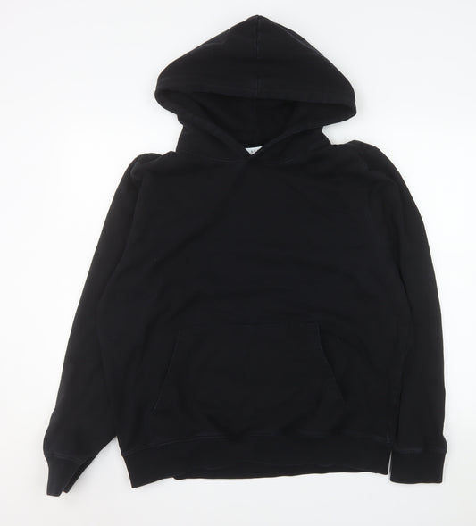Arne Womens Black XL Pullover Hoodie Cotton Blend Casual