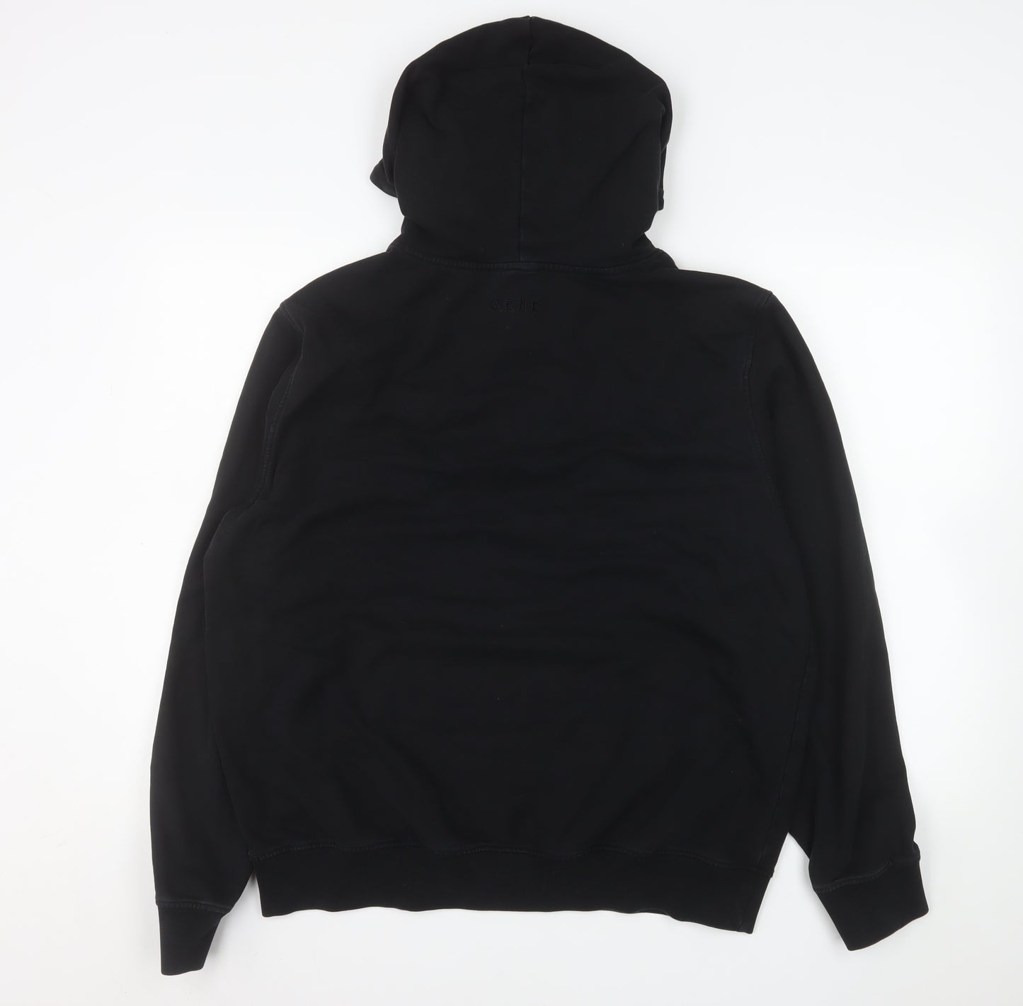 Arne Womens Black XL Pullover Hoodie Cotton Blend Casual