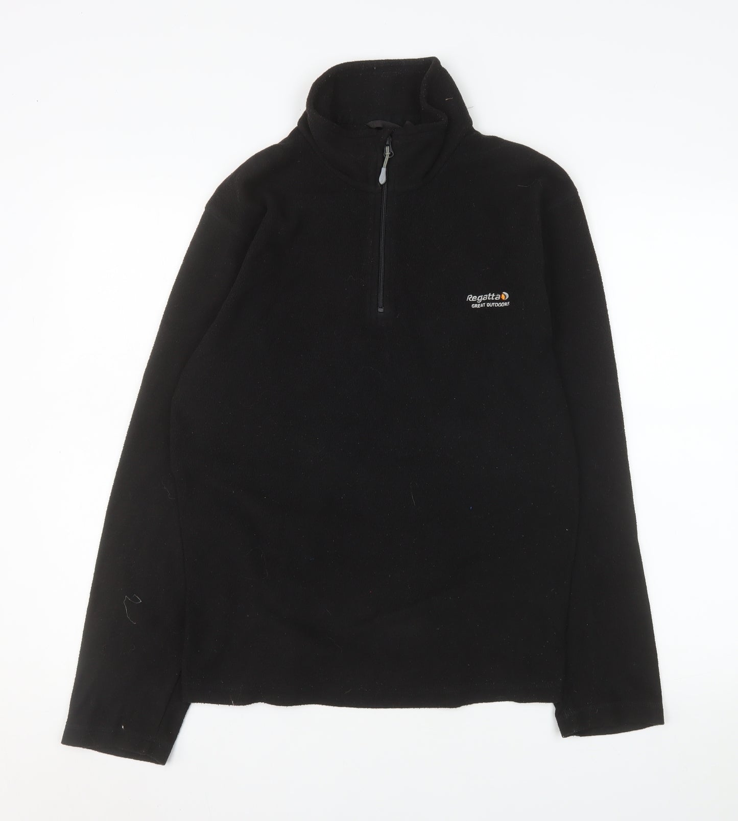 Regatta Women’s Black Fleece Pullover Sweatshirt UK S 1/4 Zip Outdoor