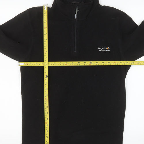 Regatta Women’s Black Fleece Pullover Sweatshirt UK S 1/4 Zip Outdoor