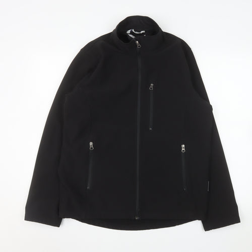 Lindström Women's Black Softshell Work Jacket Size S Windproof Full Zip