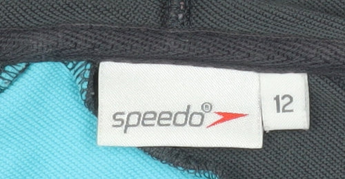 Speedo Women's Grey & Aqua Hooded Full Zip Jacket Size 12