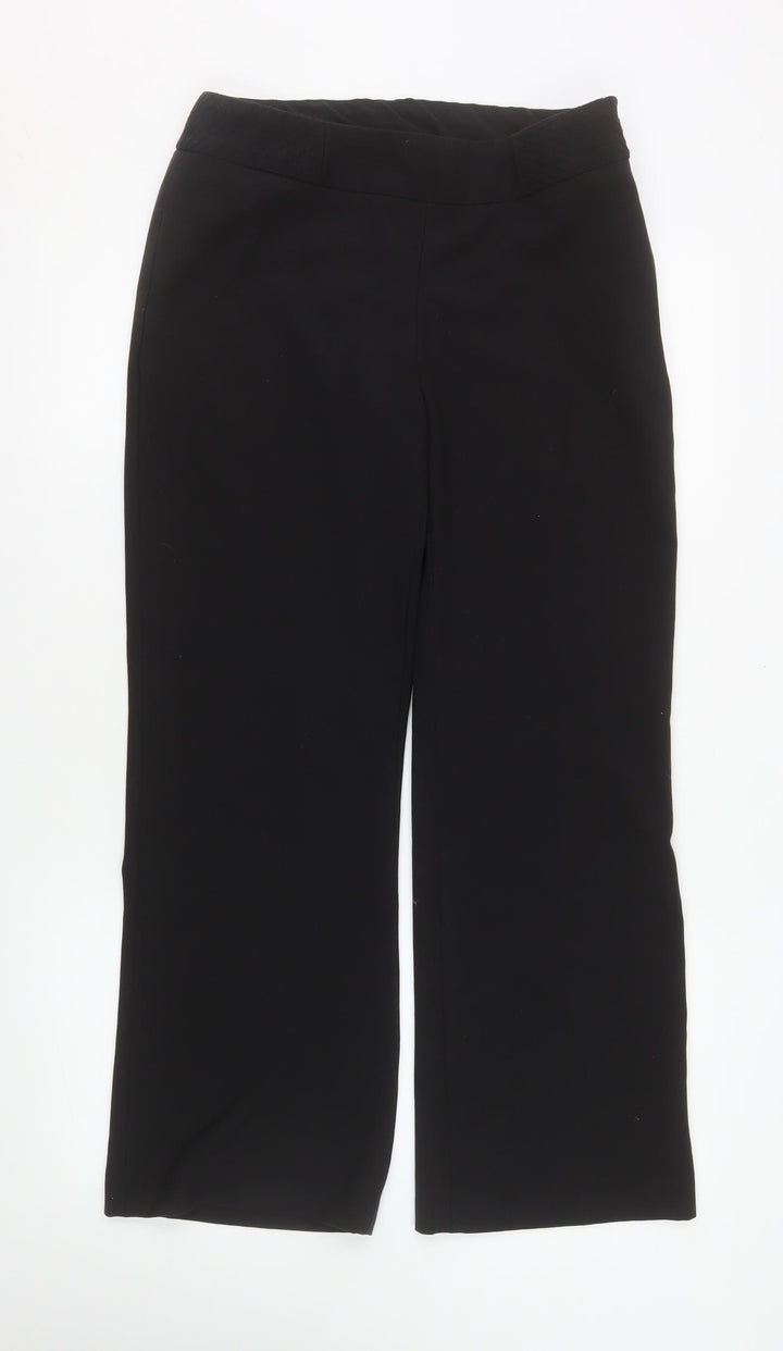 Wallis Women’s Black Straight Leg Stretch Trousers Size 12