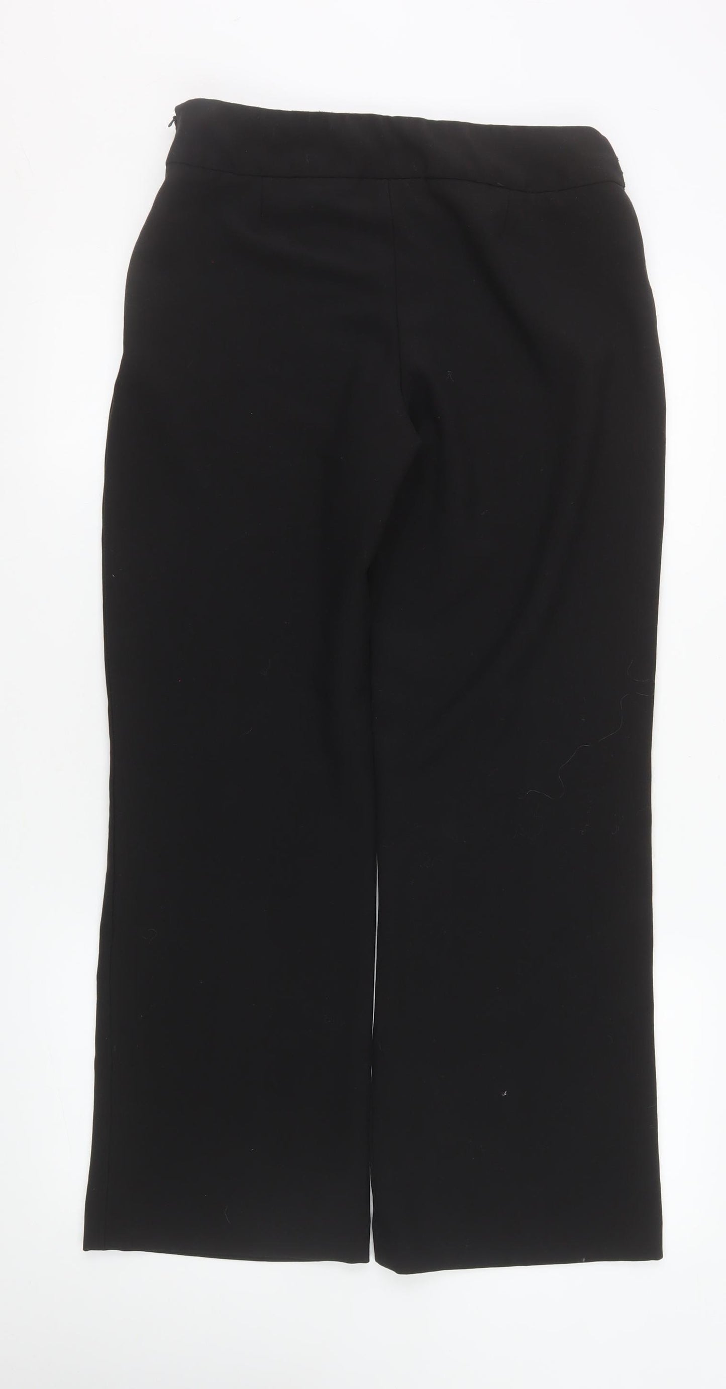 Wallis Women’s Black Straight Leg Stretch Trousers Size 12