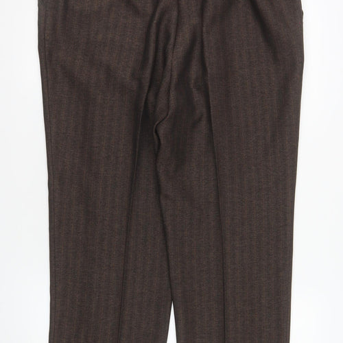 Marks and Spencer Women's Brown Size 16 Short Straight Dress Pants