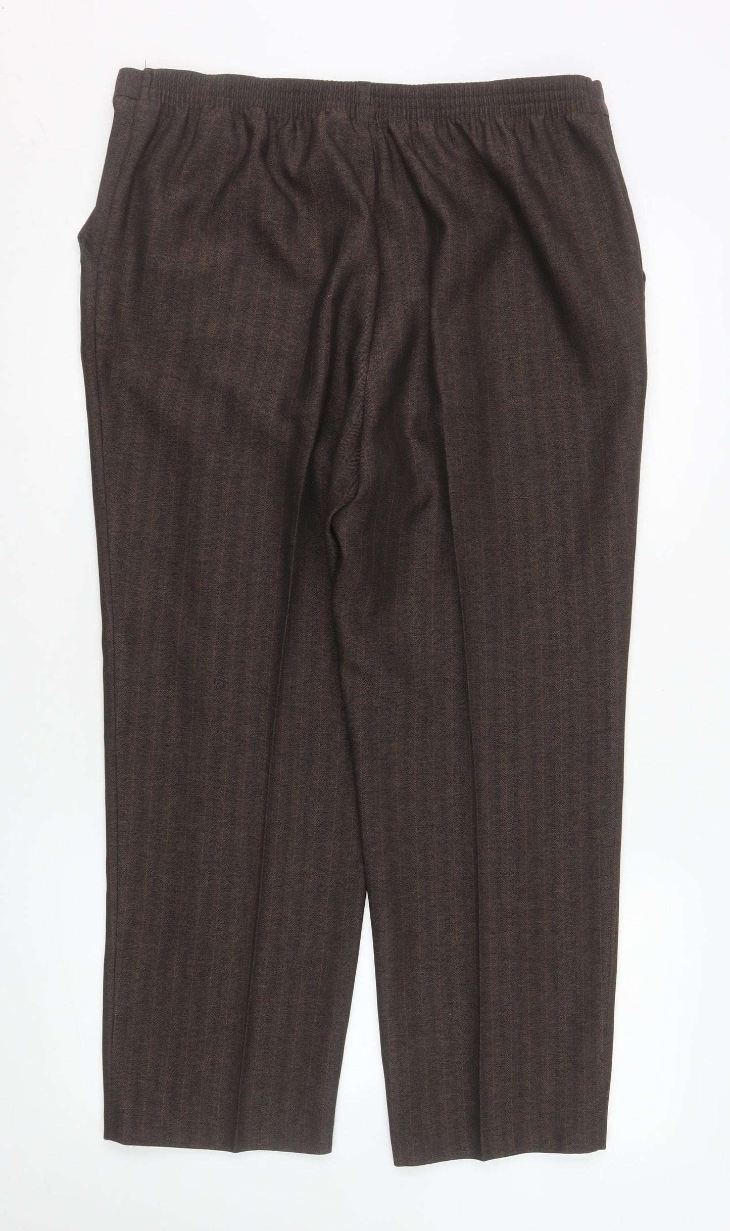 Marks and Spencer Women's Brown Size 16 Short Straight Dress Pants