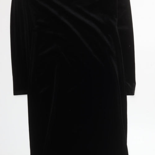 New Look Women Black Maternity Size 10 Velvet Bodycon Dress