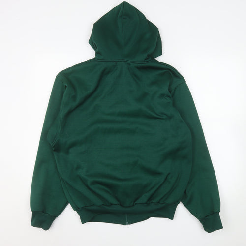 True Breed Men's Green Hooded Full Zip Fleece Jacket Size M
