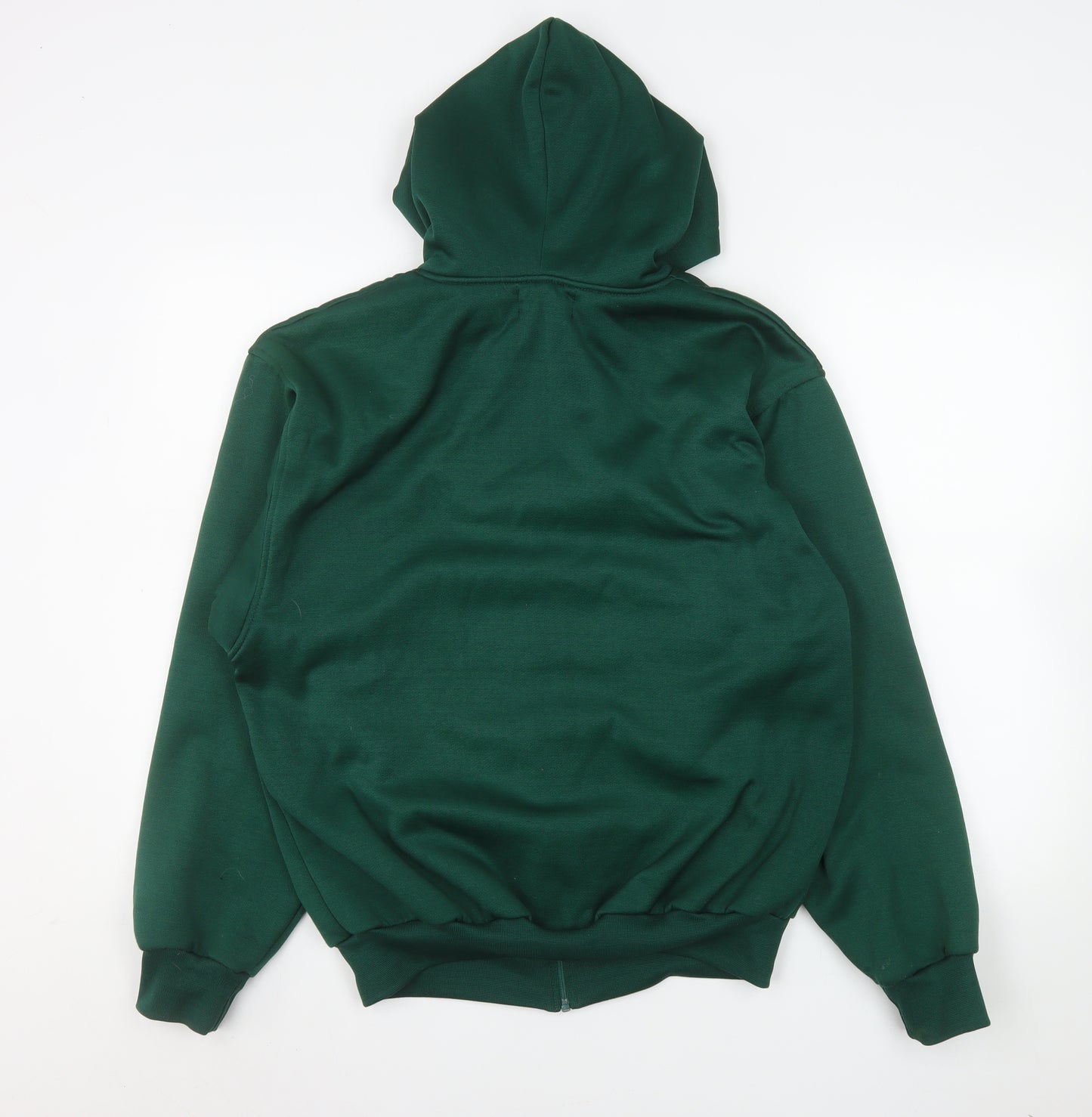 True Breed Men's Green Hooded Full Zip Fleece Jacket Size M