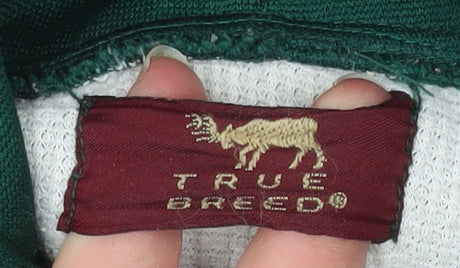 True Breed Men's Green Hooded Full Zip Fleece Jacket Size M