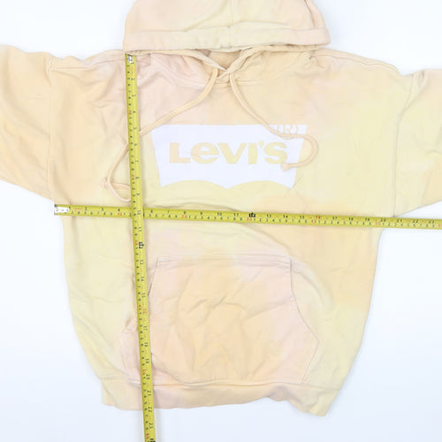 Levi's Women's Beige Hooded Pullover Sweatshirt XXS Cotton Logo
