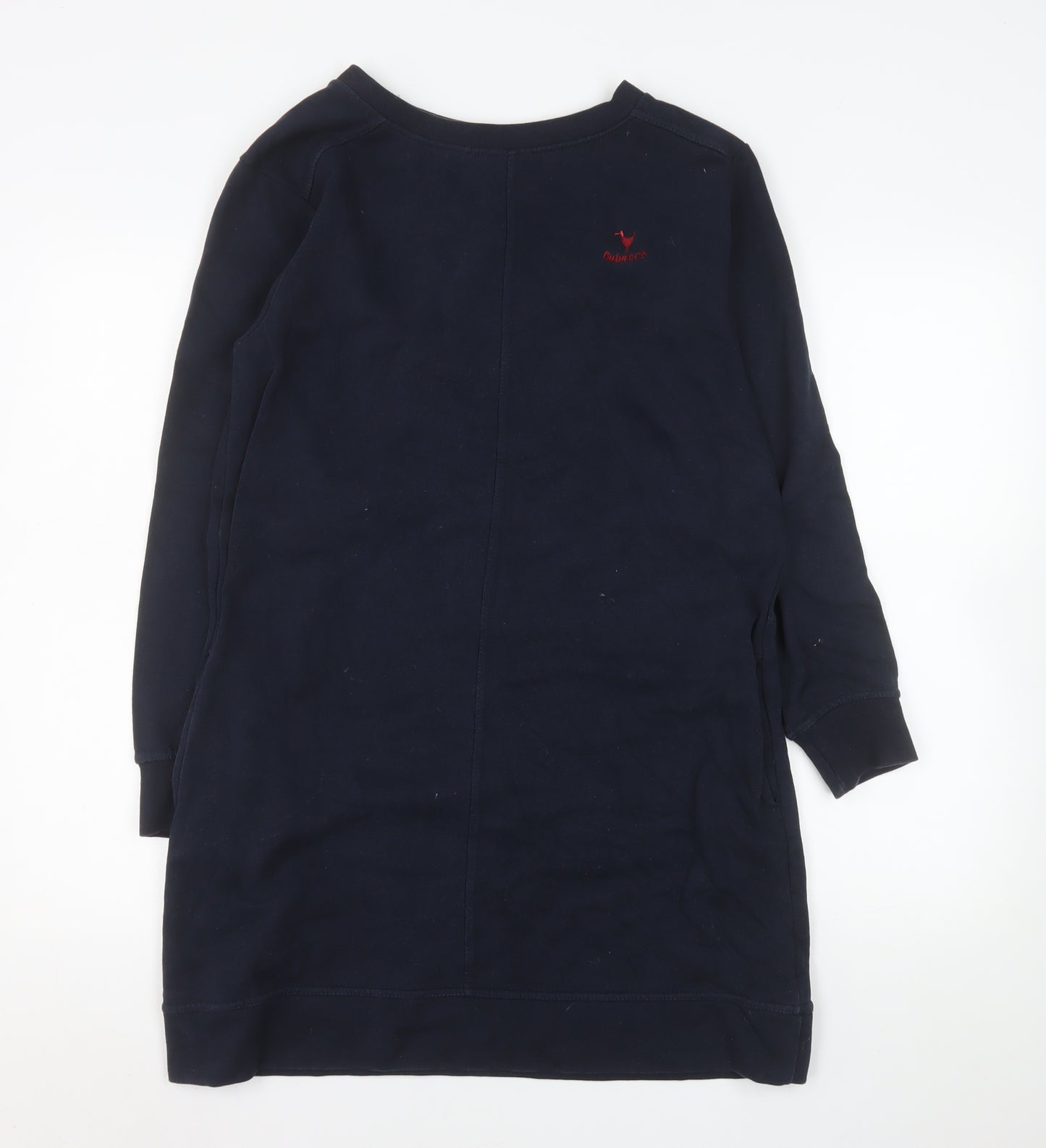 Quba & Co. Women's Blue Shift Sweater Dress Size 10 Long Sleeve Casual