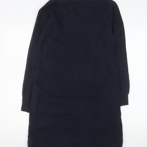 Quba & Co. Women's Blue Shift Sweater Dress Size 10 Long Sleeve Casual