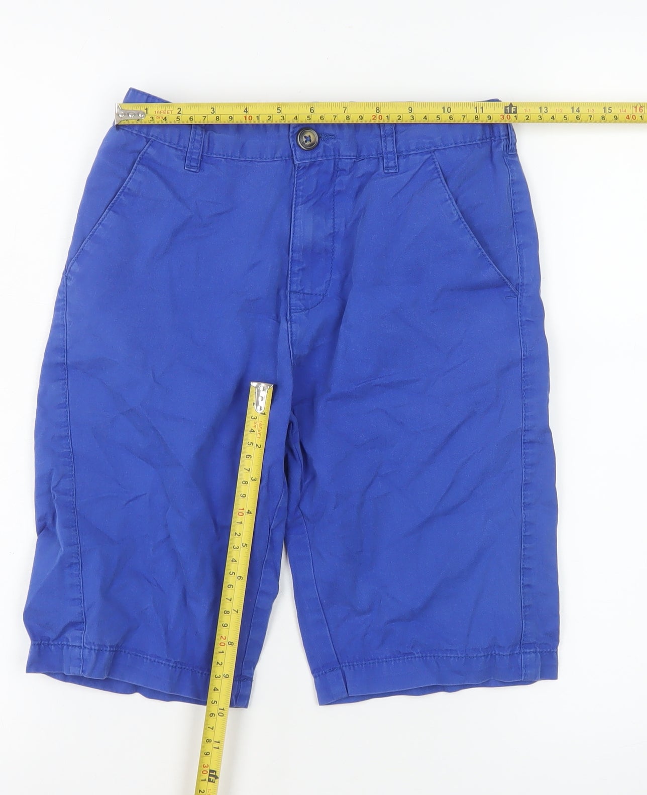 Lee Cooper Boys Blue Chino Shorts 11-12 Years Casual Cotton Blend