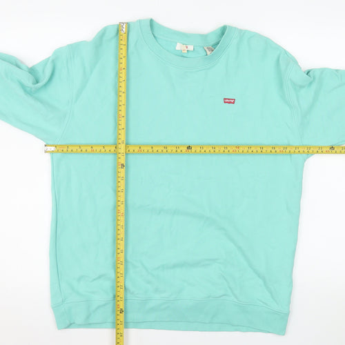 Levi's Men's Green Crew Neck Pullover Sweatshirt Size S