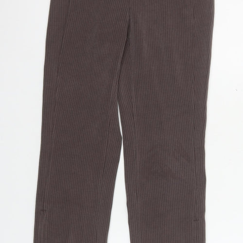 Lululemon Women Brown Ribbed Knit Slim Fit Stretch Leggings Size 4