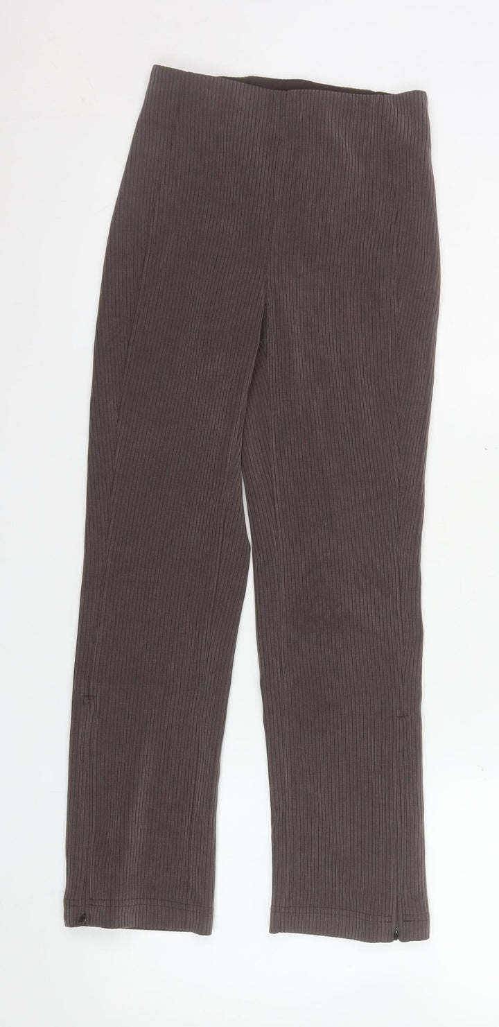 Lululemon Women Brown Ribbed Knit Slim Fit Stretch Leggings Size 4