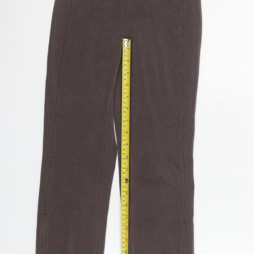 Lululemon Women Brown Ribbed Knit Slim Fit Stretch Leggings Size 4