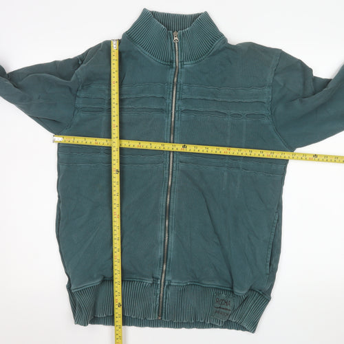 Rocha John Rocha Men's Green Cotton Full Zip Jacket Size L