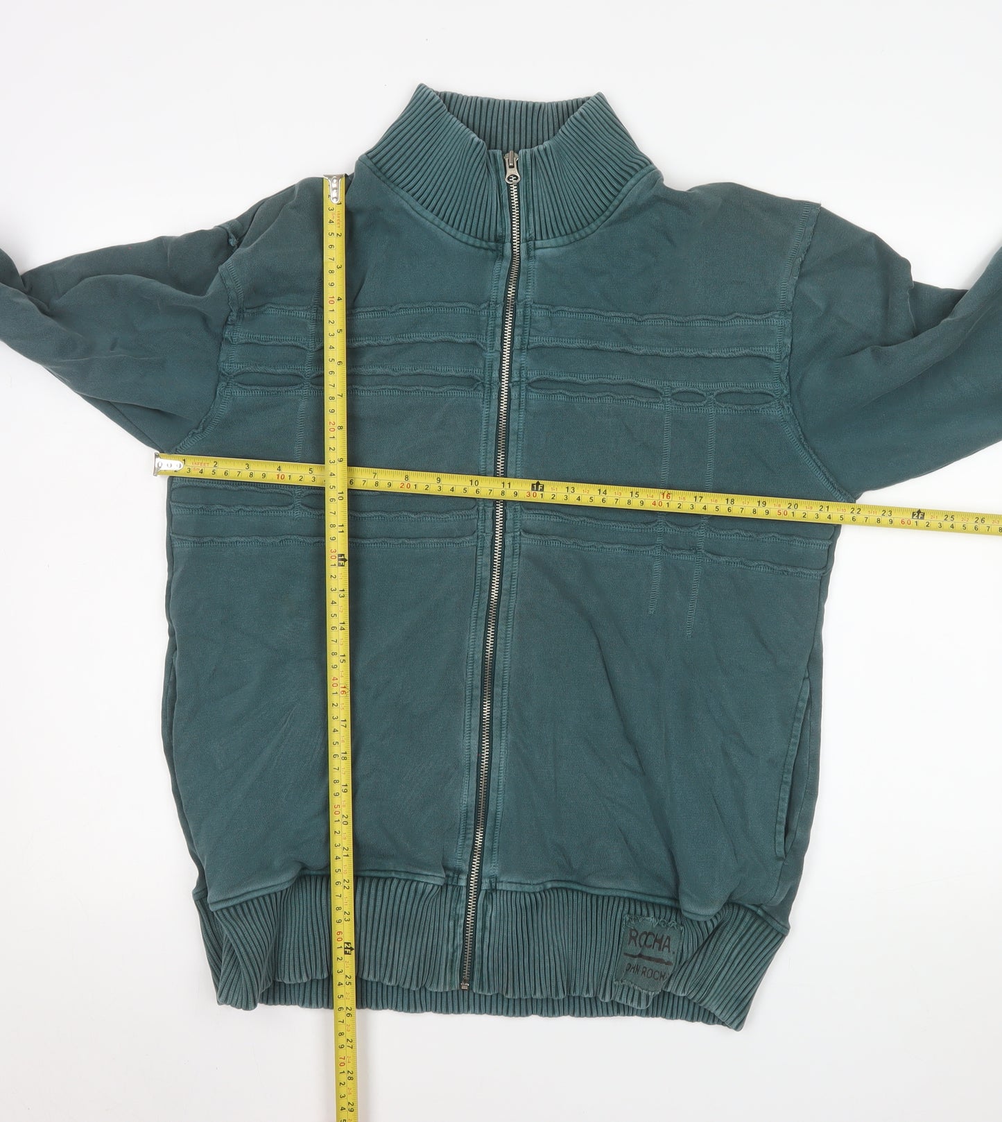 Rocha John Rocha Men's Green Cotton Full Zip Jacket Size L