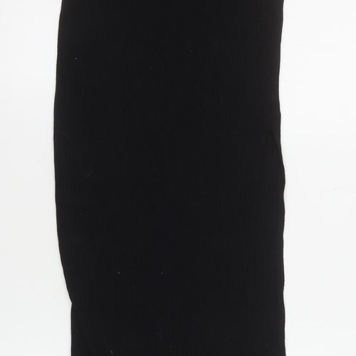 Bershka Women’s Black Midi Pencil Skirt XS Cotton Stretch
