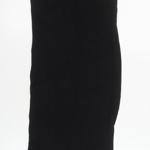 Bershka Women’s Black Midi Pencil Skirt XS Cotton Stretch