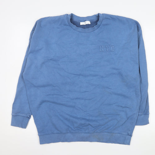 Marks and Spencer Men's Blue NYC Crew Neck Sweatshirt Size S