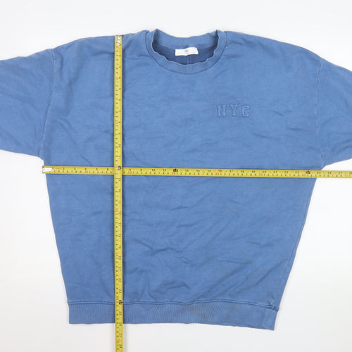 Marks and Spencer Men's Blue NYC Crew Neck Sweatshirt Size S