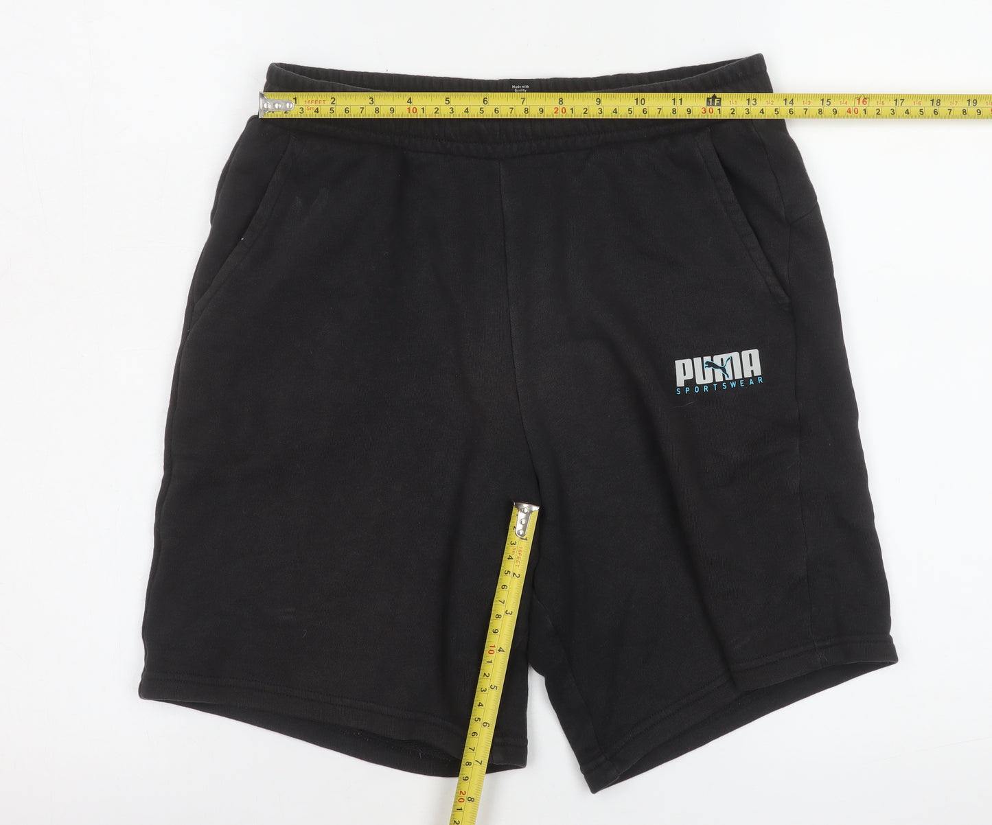 Puma Teens Black XL Sweat Shorts Gym & Training Activewear