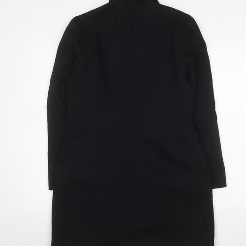 Dorothy Perkins Women's Black Long Overcoat Size 14 Classic Style