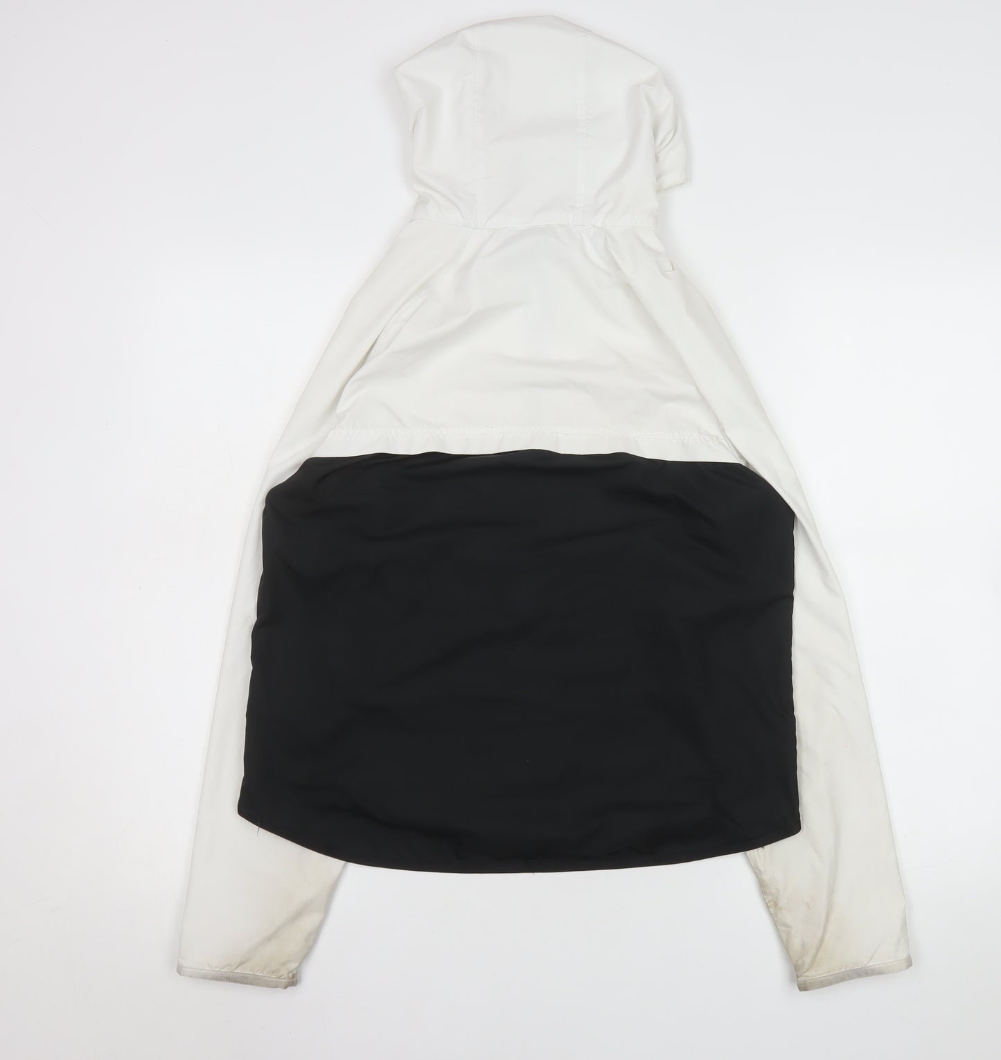 Nike Men's XS Black White Hooded Windbreaker Jacket