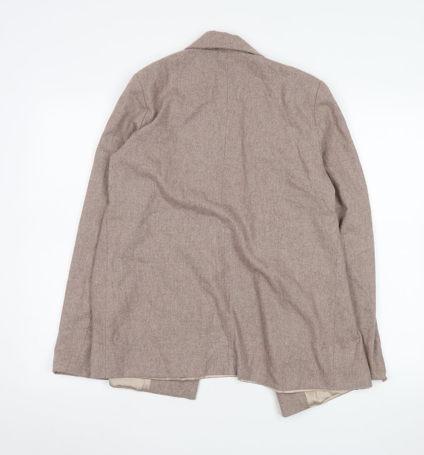 ELL Design Womens Beige Single-Breasted Blazer Size Small