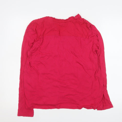 s.Oliver Women's Red Viscose Long Sleeve Tunic Blouse Size 14