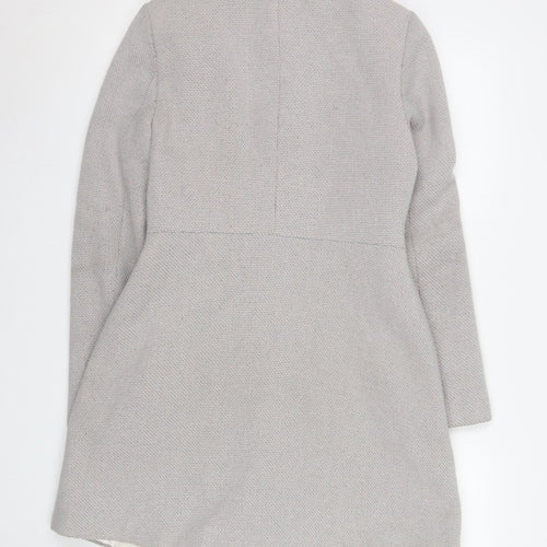 Topshop Women’s Grey Wool Blend Long Overcoat UK 10