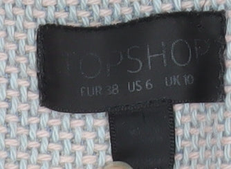 Topshop Women’s Grey Wool Blend Long Overcoat UK 10