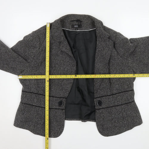 Marks and Spencer Women’s Grey Herringbone Blazer Size 22 Tailored Jacket