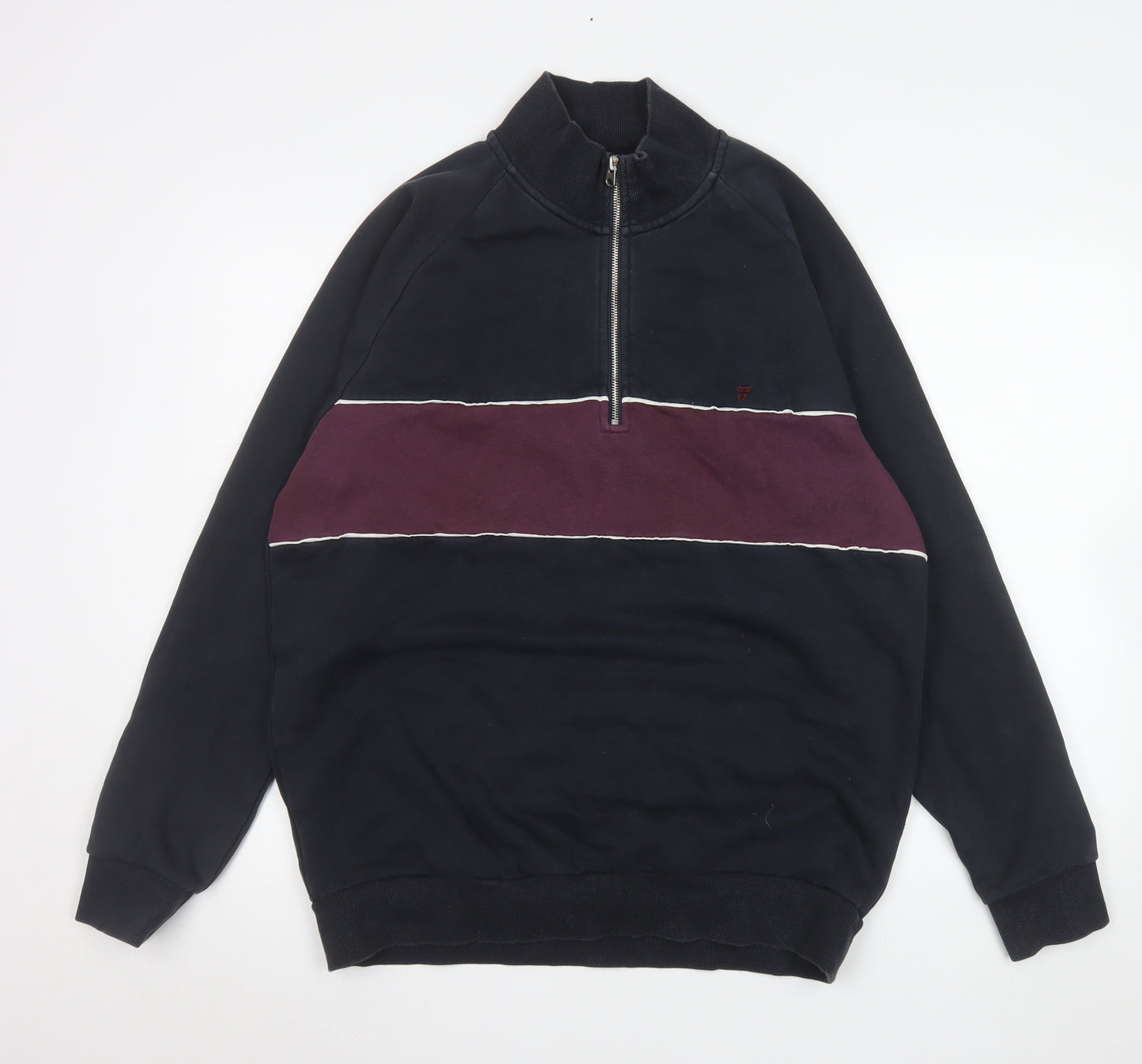 Farah 1920 Men's Multicoloured XL 1/4 Zip Sweatshirt