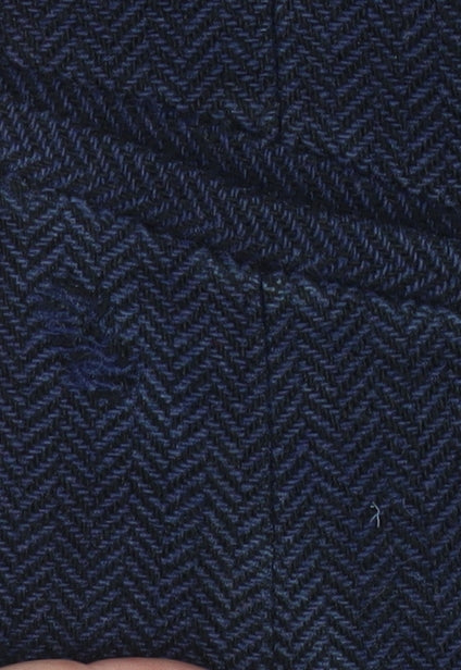 Brook Taverner Boys Blue Wool Blend Herringbone Formal Waistcoat S
