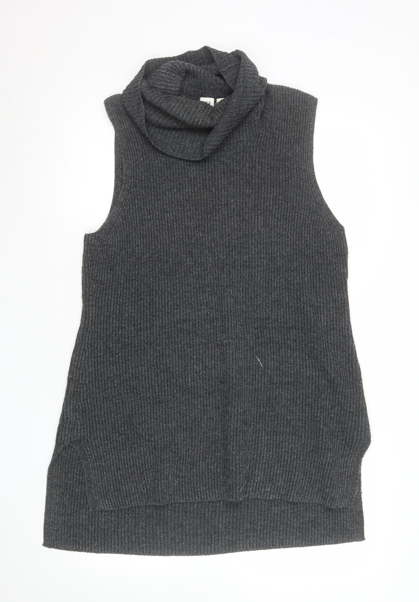 GAP Women Grey Roll Neck Sleeveless Knit Jumper Vest L