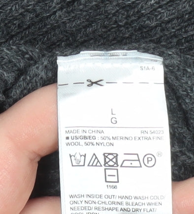 GAP Women Grey Roll Neck Sleeveless Knit Jumper Vest L
