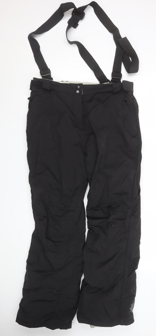 Dare 2B Womens Black Isotex Waterproof Snow Pants Size 14 Lined Winter Trousers