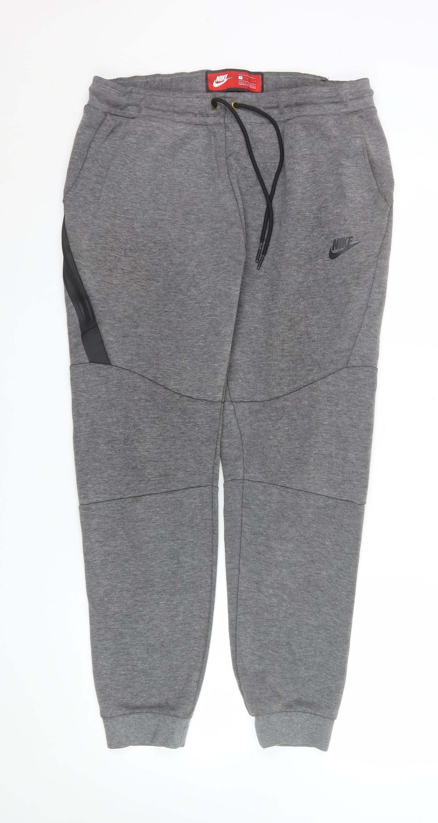 Nike Mens Grey Jogger Trousers M Regular Fit Knit Sweatpants
